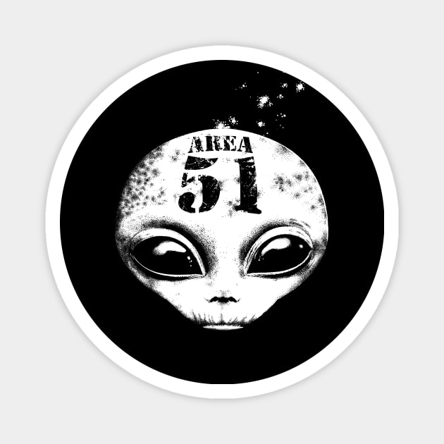 Area 51-Alien-Extraterrestrial-UFO Magnet by StabbedHeart